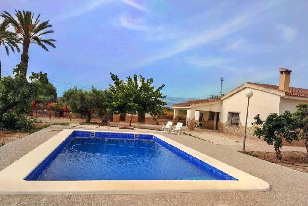 Villa Rustica Privada Con Gran Chalet Y Piscina Elche Bagian luar foto